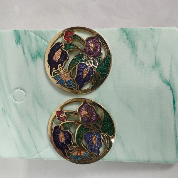 Cloisonne Earrings - Picture 4 of 4